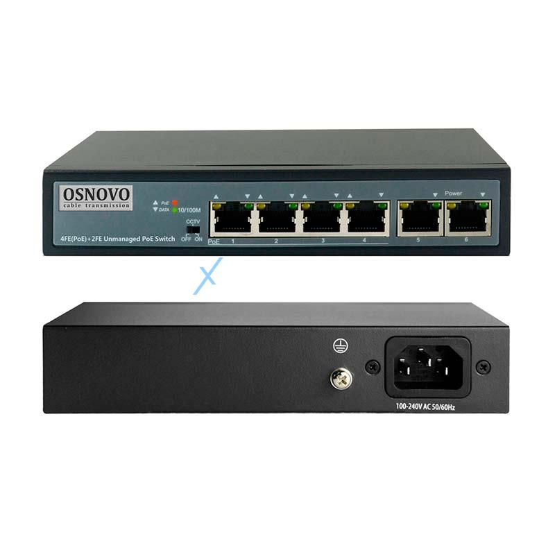 Коммутатор Ethernet Osnovo SW-20600/B(60W)