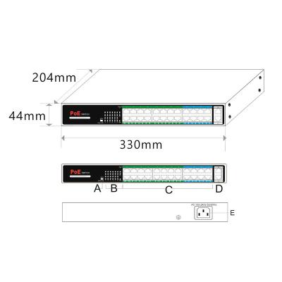 Коммутатор Ethernet Just JT-H1024PL, фото 2