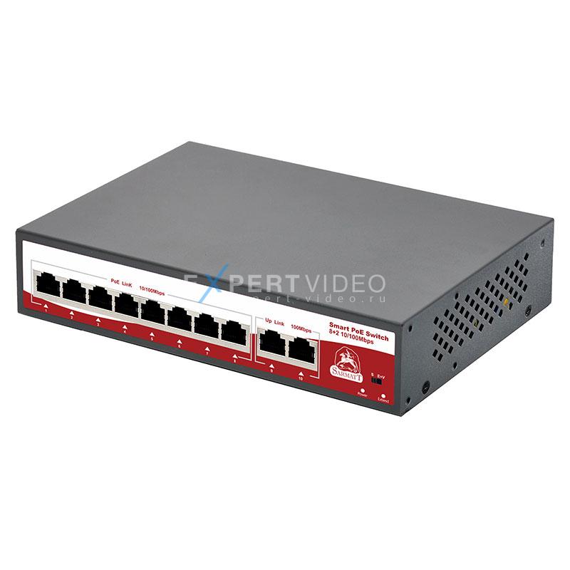 Коммутатор Ethernet Sarmatt SR-PS0820FBL